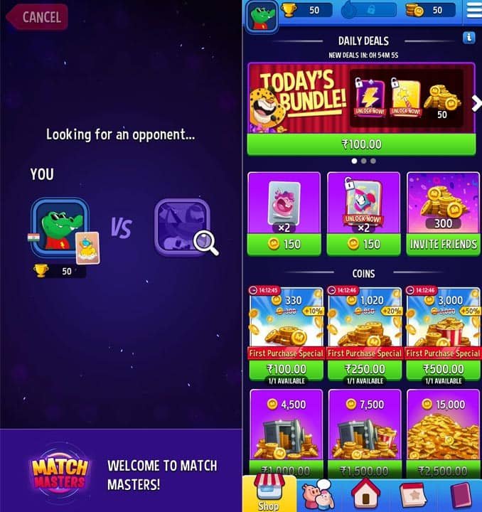 Participating in Match Masters Game Tournaments